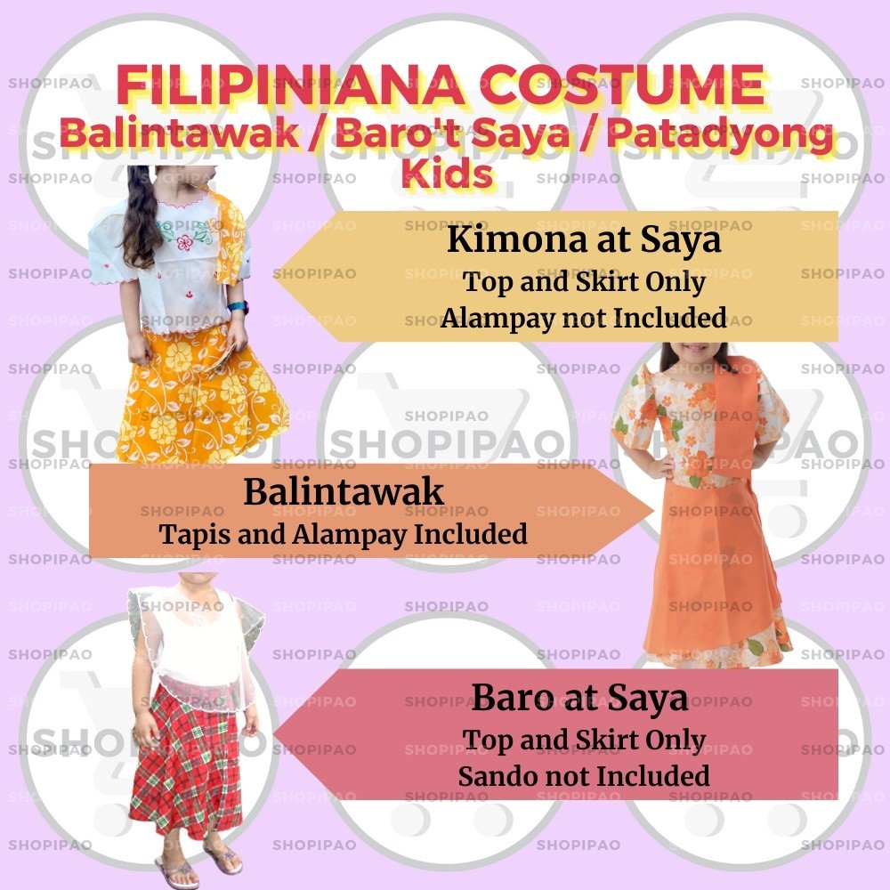 ♞SPP Filipiniana for Kids Adult Balintawak Dress Baro't Barot Saya ...