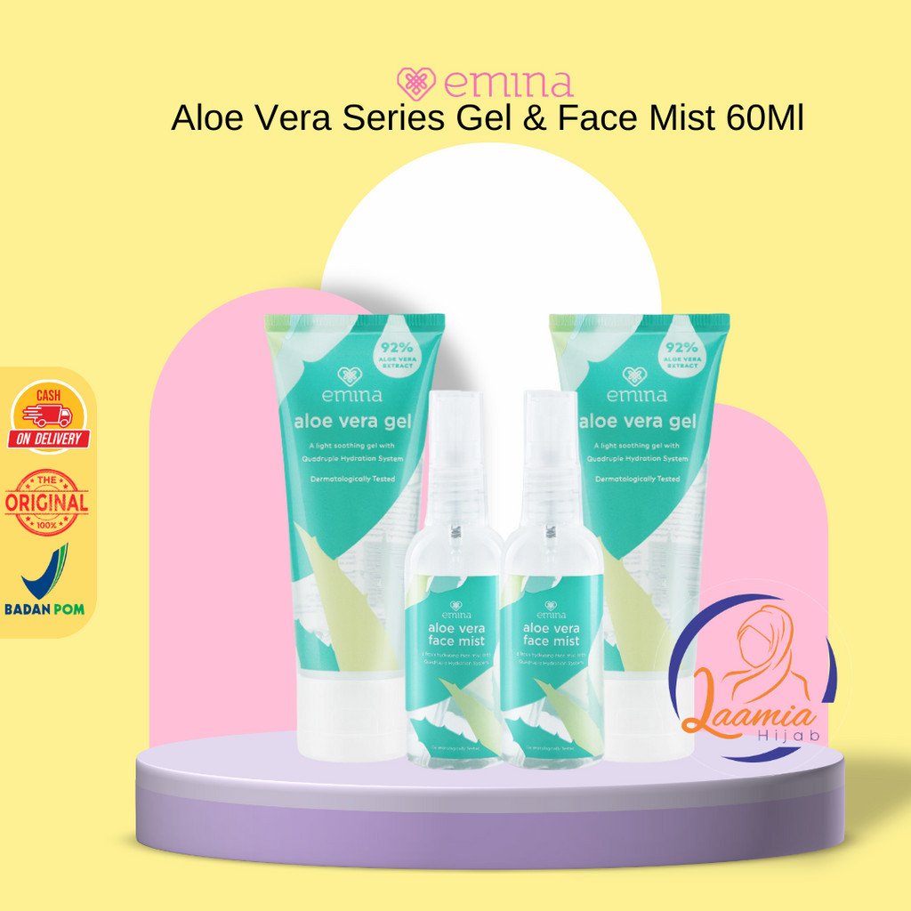 Hijabhijab Emina Aloe Vera Series Gel & Face Mist 60Ml