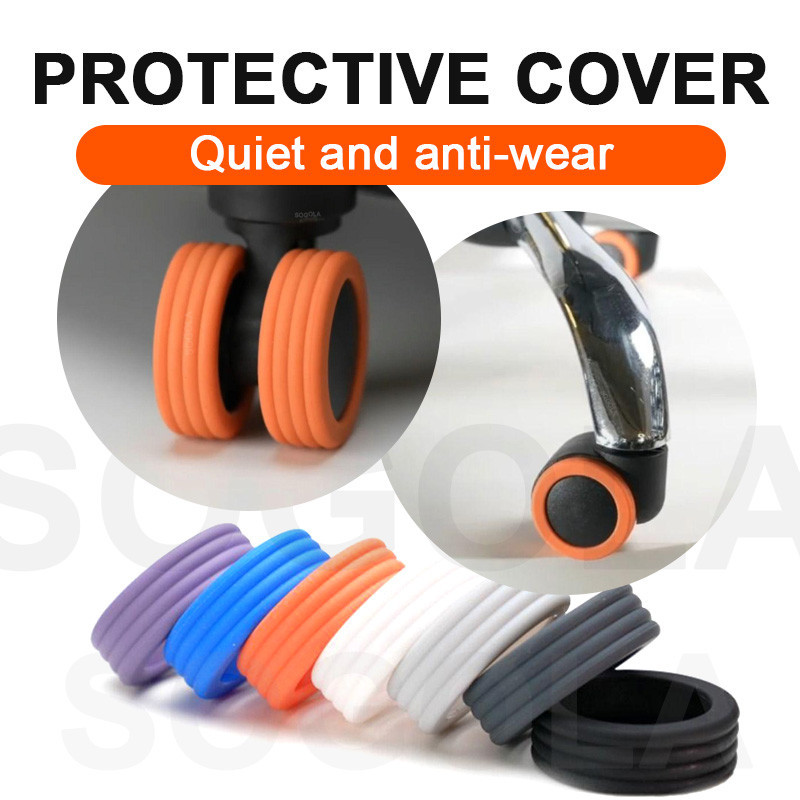 Suitcase Wheels Protection Travel Luggage Caster Silicone Reduce Noise ...