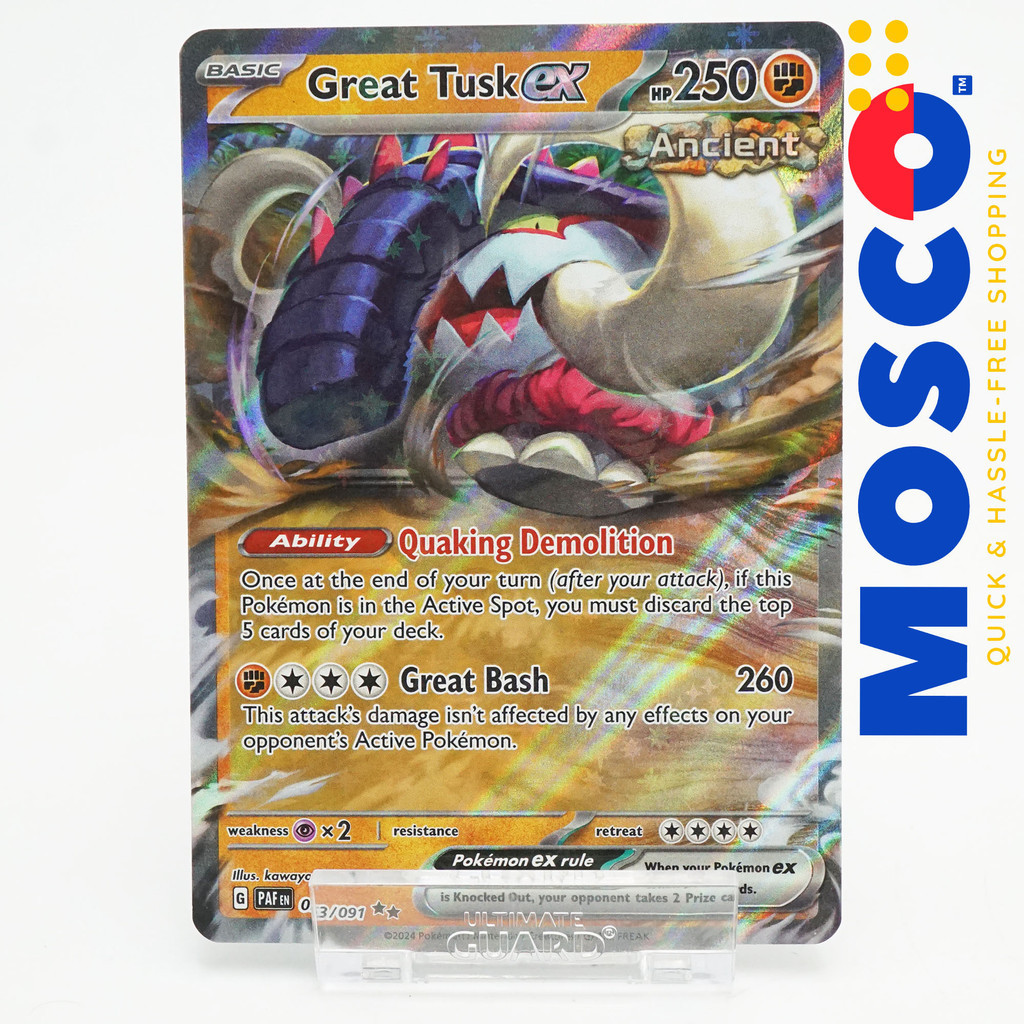 Great Tusk ex - 053/091 - Ultra Rare Paldean Fates | Pokemon TCG ...