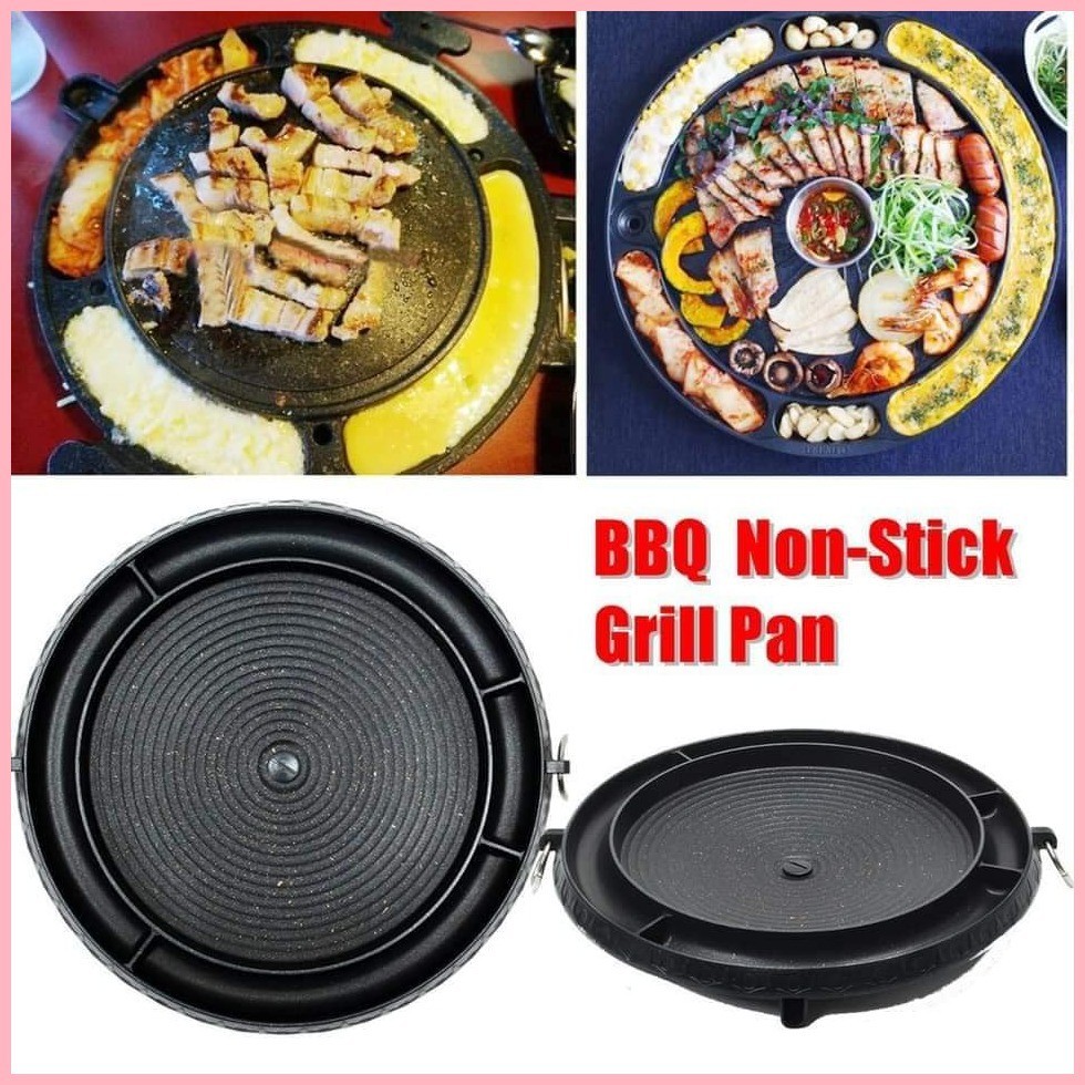 Jshi Round Koreanstyle Grill Pan Indoor Outdoor Barbecue Stove top