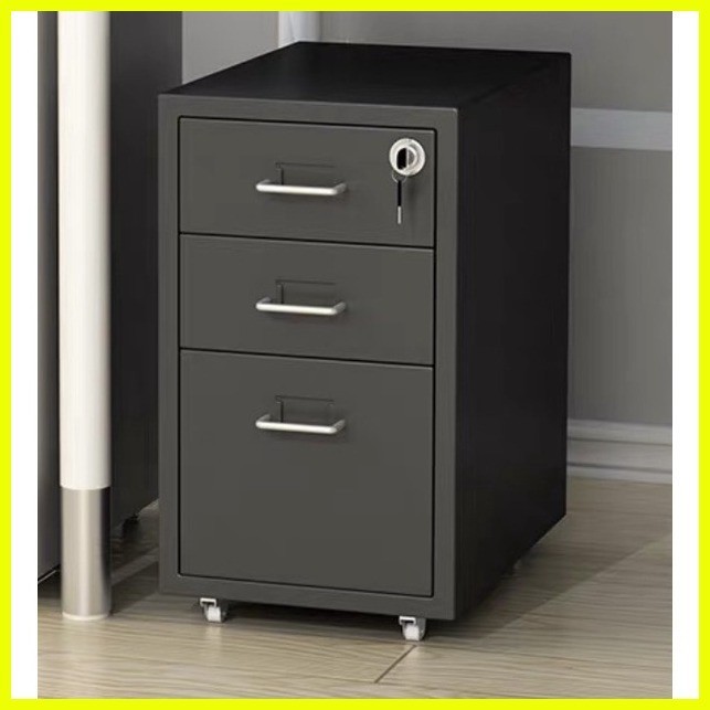 ♟ ∏ 【24 Hours Ship】Full Metal Lockable 3 Drawer Metal Mobile Pedestal ...