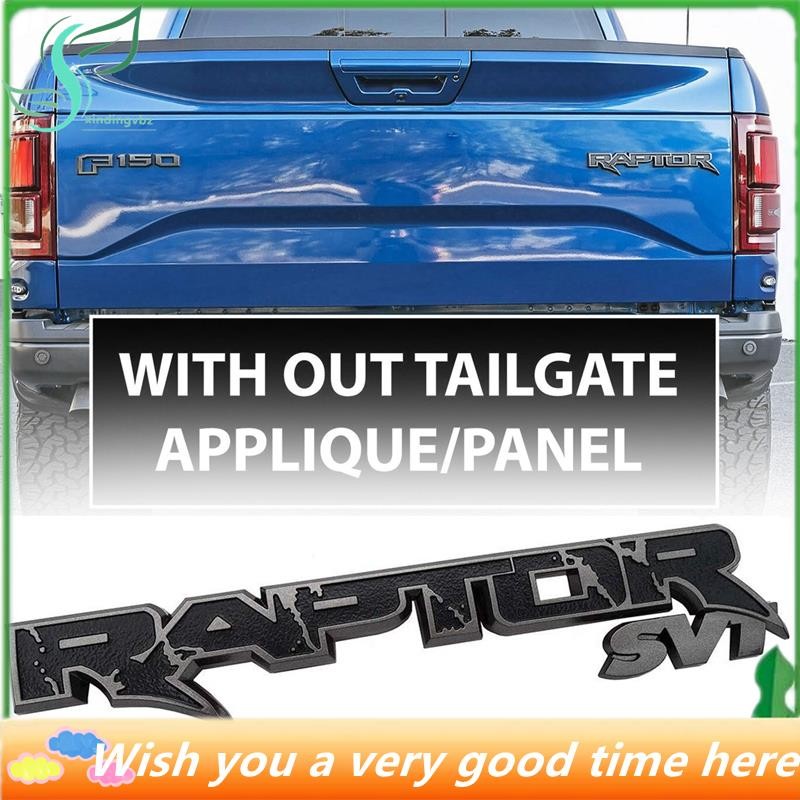 ^Star^ Car Rear Trunk Emblems Raptor SVT Emblem 3D Logo Tailgate Decal ...