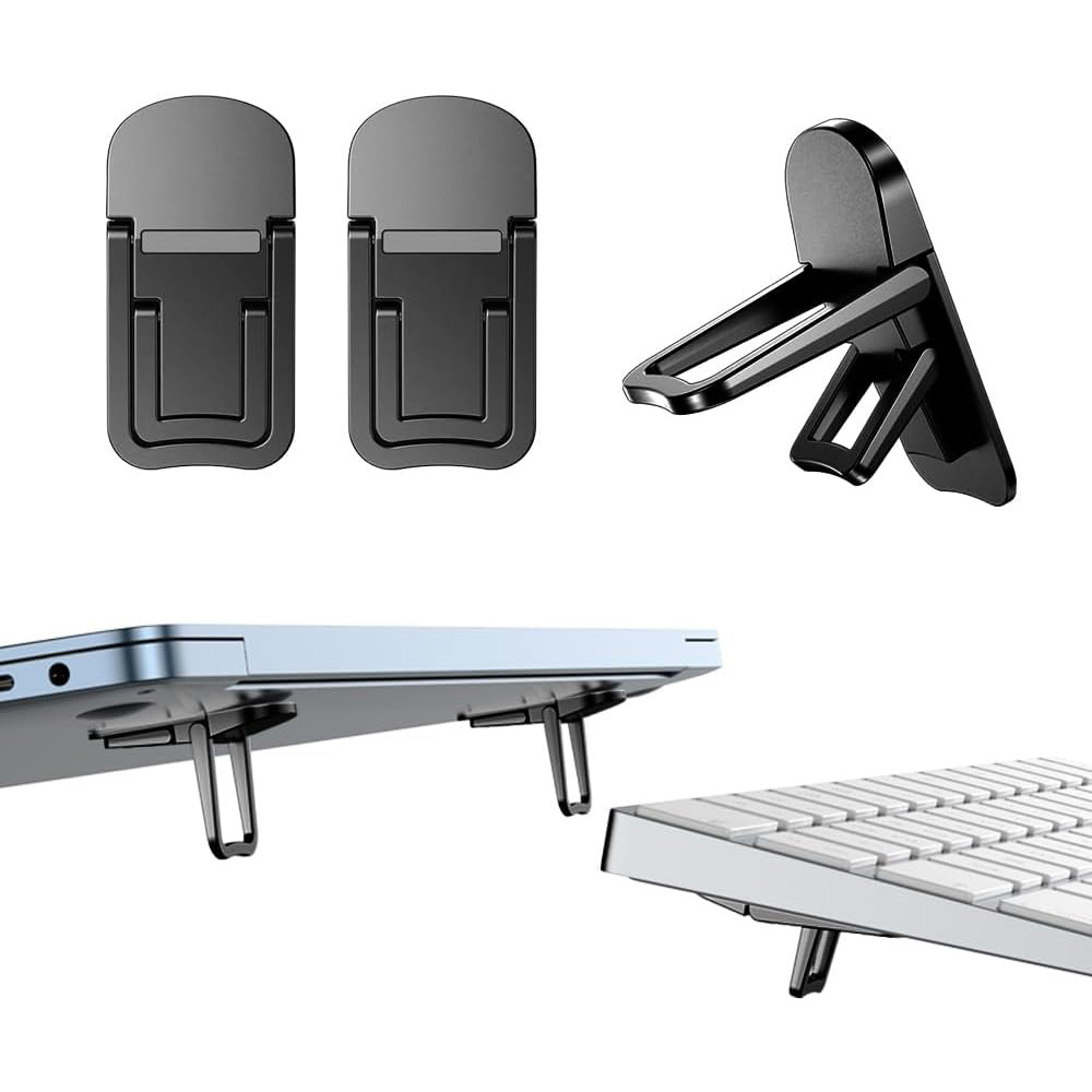 2PCS Mini Foldable Laptop Stand, Portable Computer Keyboard Riser with ...