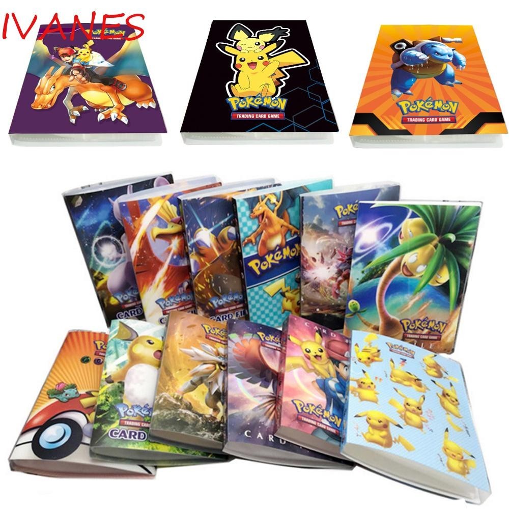 Ivanes Pokemon Cards Album Cartoon Pokemons Toys Collection Folder Card 