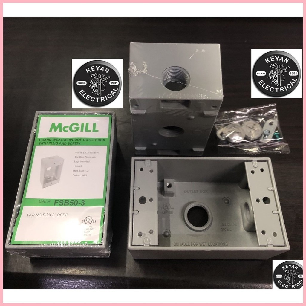 【Hot】 MCGILL FS BOX WEATHER PROOF OUTLET BOX UTILITY UL LISTED w/ LUGS ...