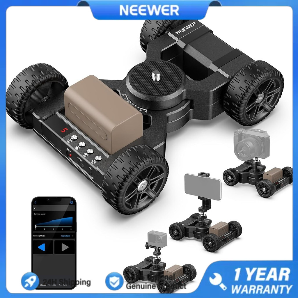 3-Speed Remote-Controlled Camera Dolly - Neewer L4X Motorzed Camera