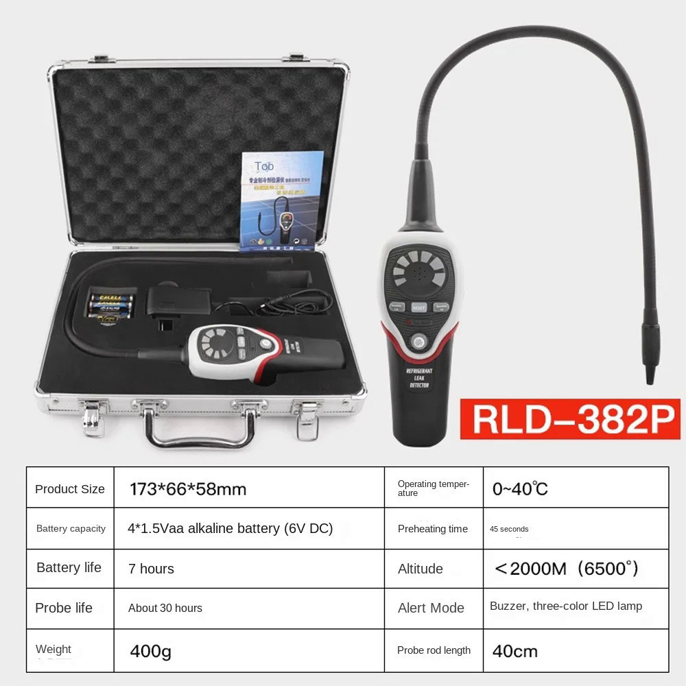 Refrigerant Halogen Leak Detector Tester Meter RLD-382P Air Conditioner ...