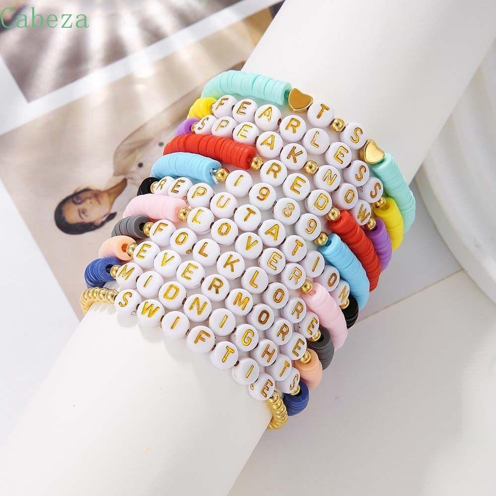 CABEZA Taylor Swift Clay Bracelet, Jewelry Accessories Bohemian ...