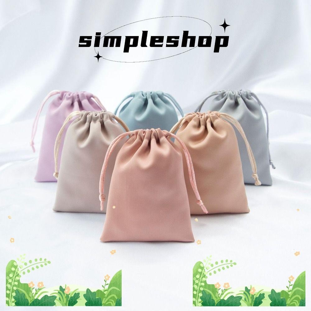 SIMPLE Drawstring Bag, Multi Colors Small Storage Velvet Bags, Jewelry ...