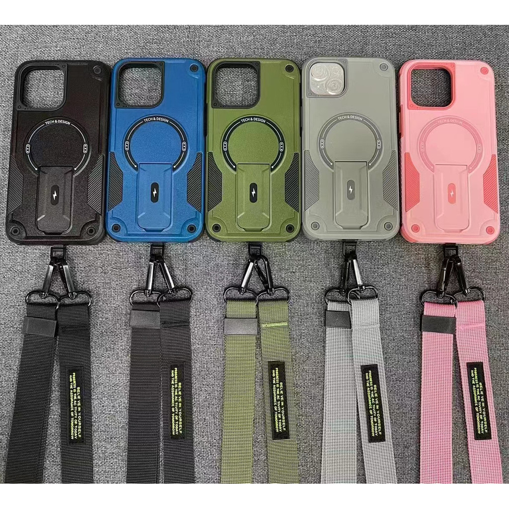 Lanyard Cover Wireless Charge Phone Case for IPhone 16 15 14