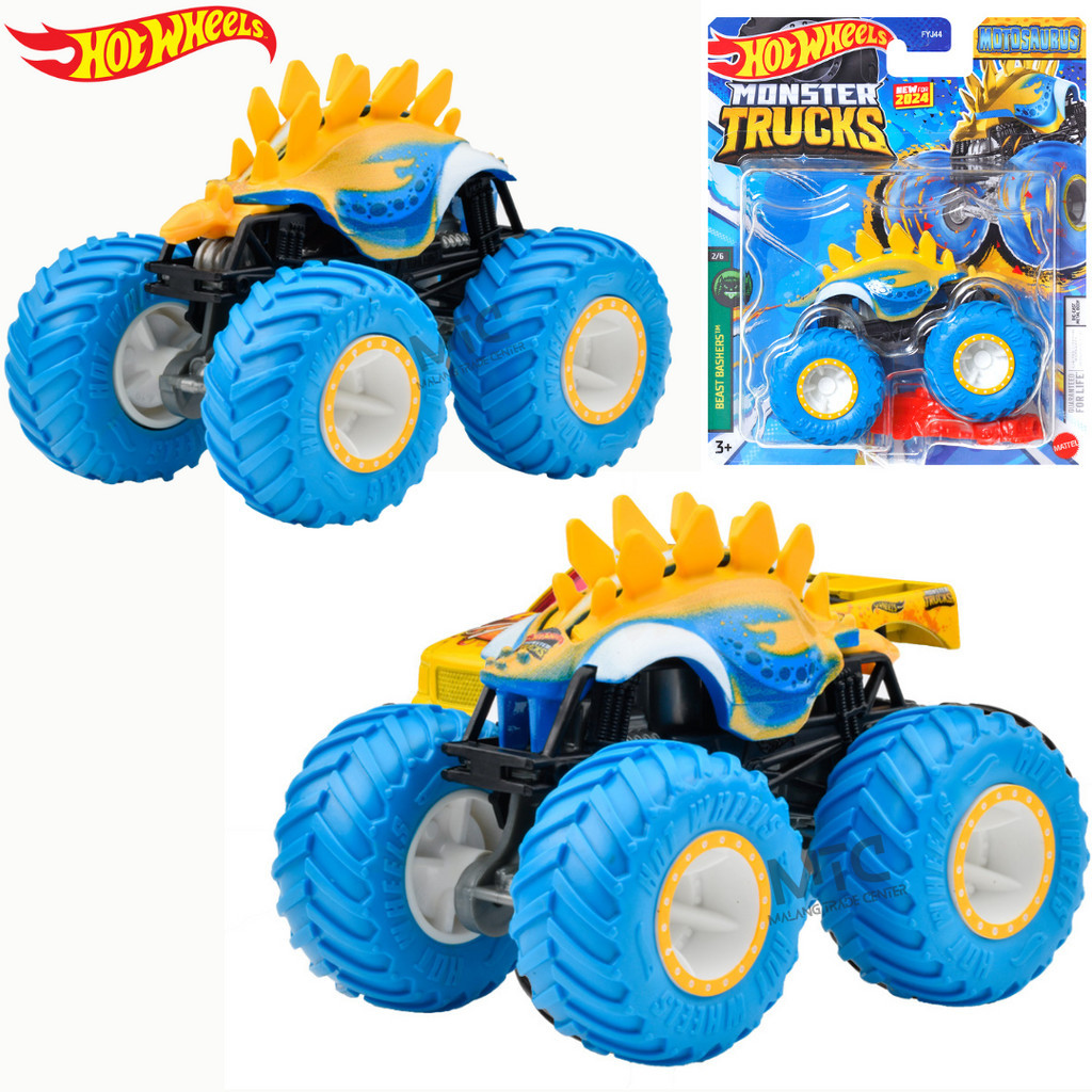 Hot Wheels Monster Trucks Motosaurus Yellow | Shopee Philippines