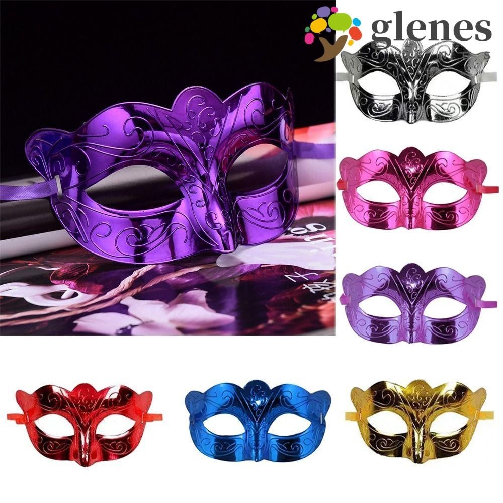 GLENES Water Ripple Mask, Half Face Plastic Masquerade Mask ...