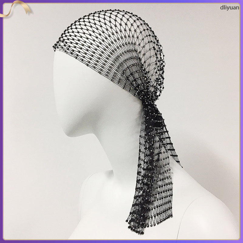 fishnet headpiece