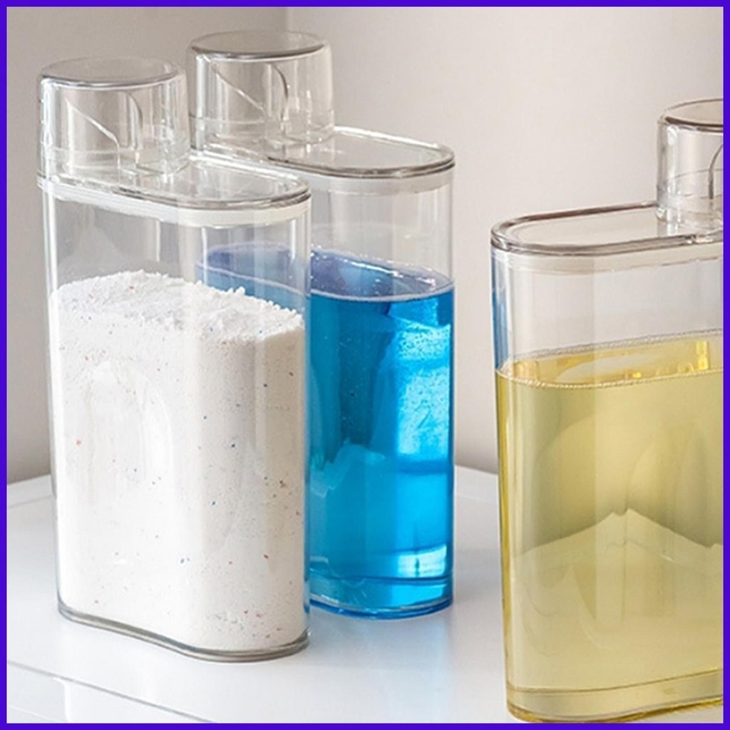 Washing Powder Dispenser Laundry Detergent Container Refillable Liquid Laundry Detergent