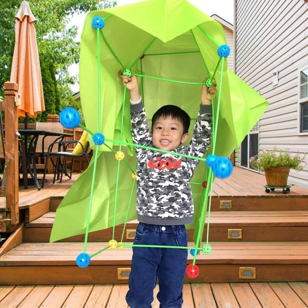 1 Pcs PVC Tent Building Block Kit DIY Building Game Rich Children's ...