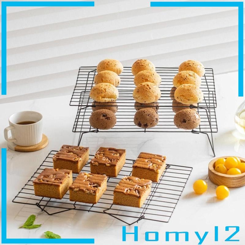 [HOMYL2] 3 Tier Cooling Rack Non Stick Kitchen Countertop Organizer ...