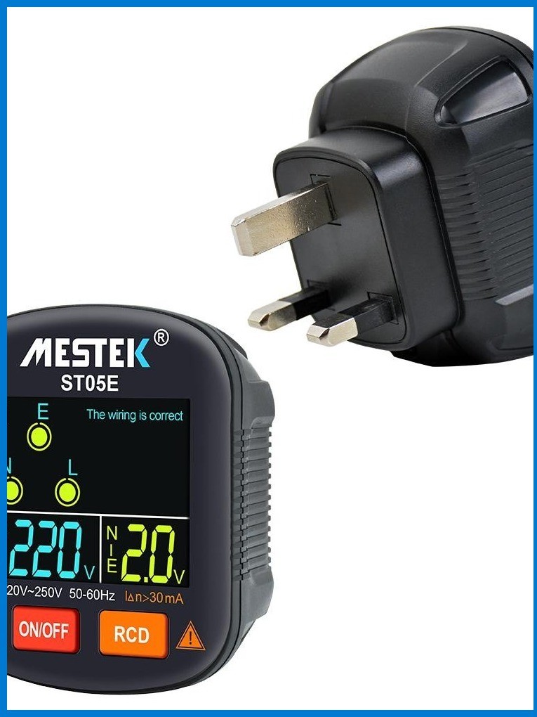 FLM 30-250V Portable Digital Socket Tester Detector RCD Voltage Tester ...