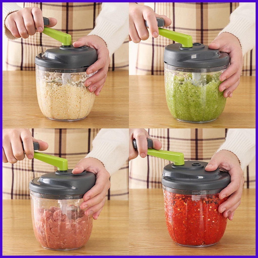 Hand Chopper for Vegetables Hand Crank Food Processor Rotary Onion