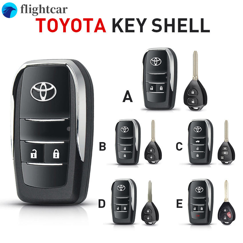 （FT）For Toyota Vios Gen 4 2019 2020 2021 Car Remote Shell Replacement ...