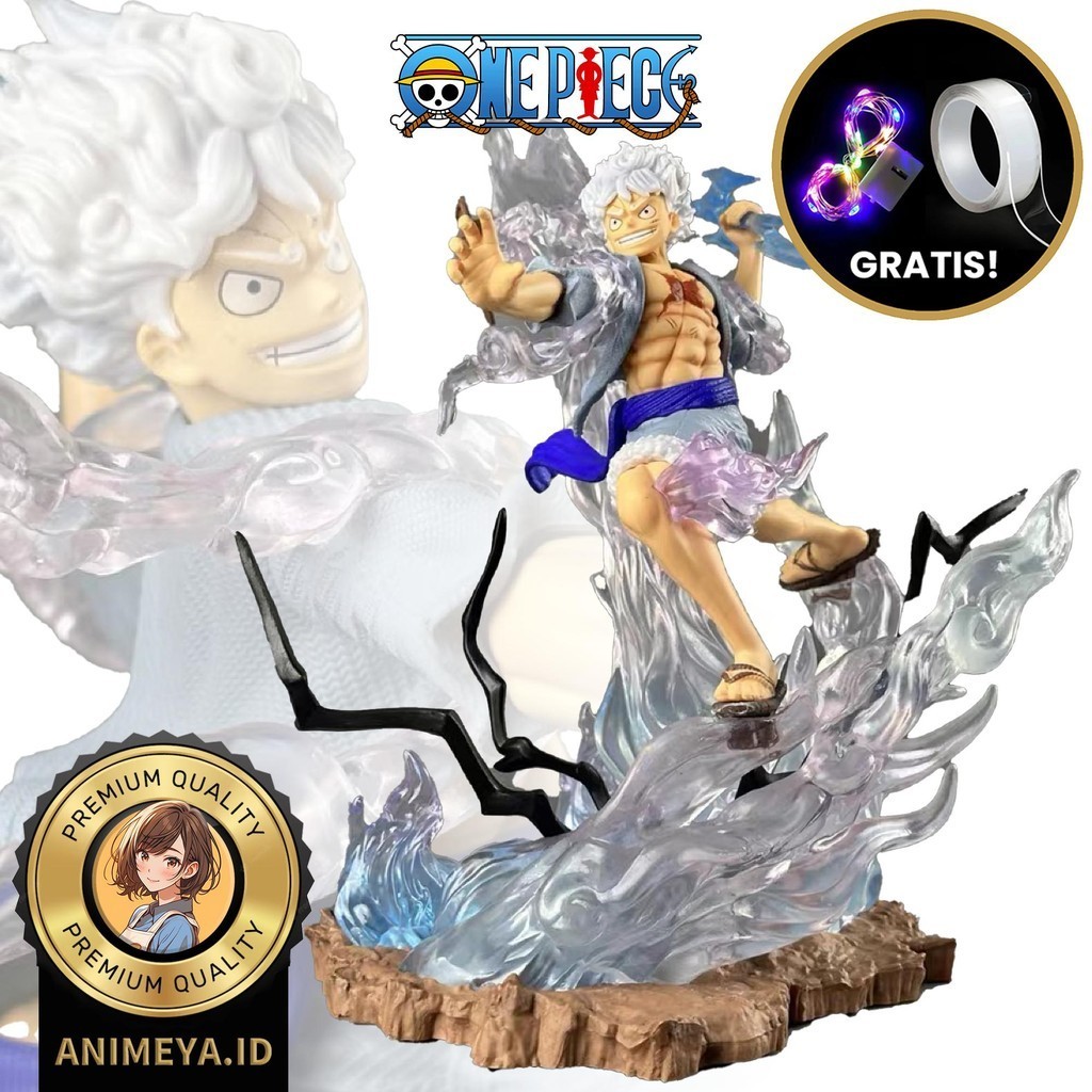 Action Figure Statue One Piece Monkey D. Luffy Gear 5 Sun God Nika POP ...