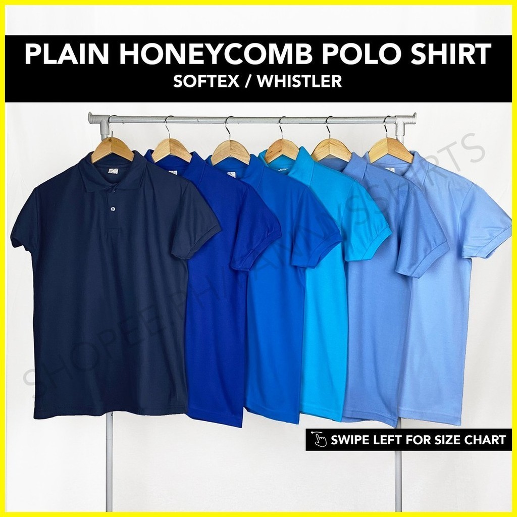 ♀ Unisex Plain Polo Shirt | Softex Whistler | Honeycomb | Navy Blue ...