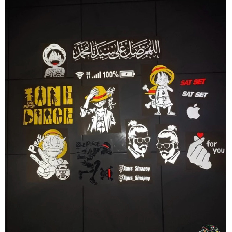 CAHAYA ONE_PIECE CUTTING STICKER MANTUL LIGHT MOTORCYCLE CAR GLASS ...