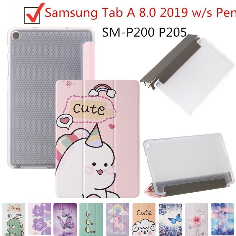 For Samsung Tab A 8 0 2019 With S Pen Sm P200 P205 Ultra Thin Three