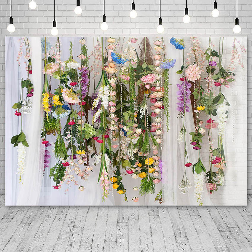Spring Backdrop Photography Green Grass Flowers Kids Birthday Portrait ...