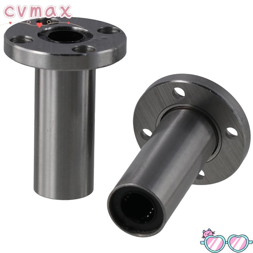 Cymx 2pcs Rod Liner Shaft Parts, Round Chrome Steel Flange Linear Ball 