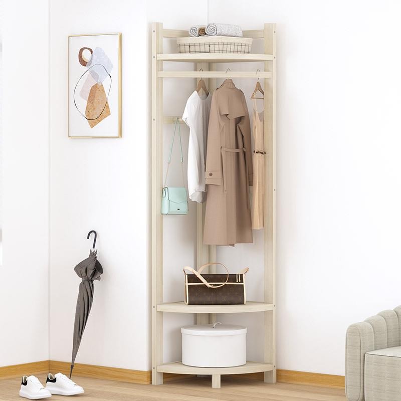 New Direct Sale Solid Wood Corner Floor Bedroom Coat Rack Entrance ...