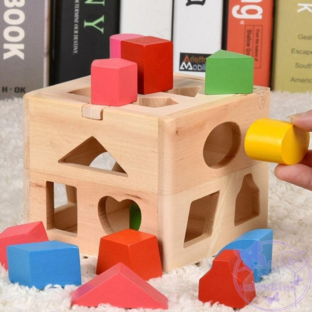 AVALENTINE Colorful Shape Cognition Blocks, Activity Cube Toys Shape