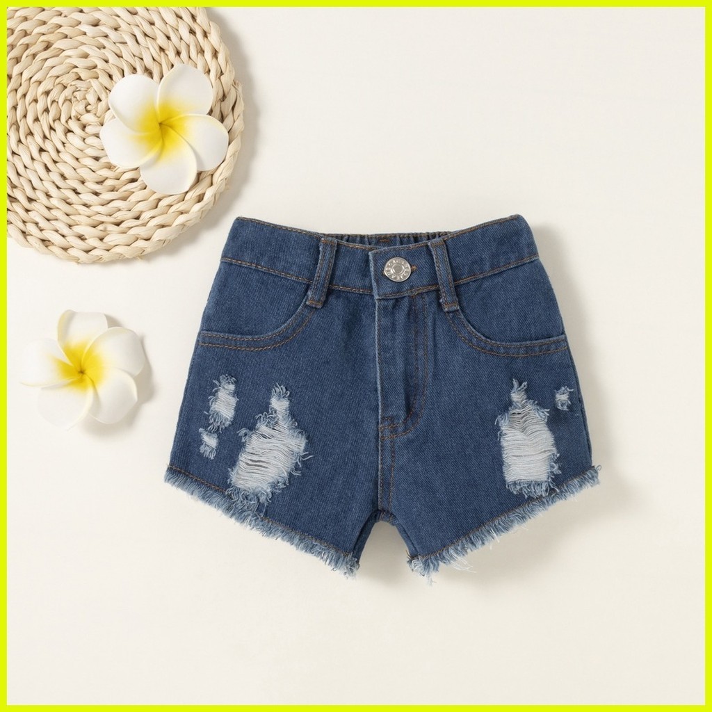 Toddler baby girl denim shorts ripped jeans Shopee Philippines