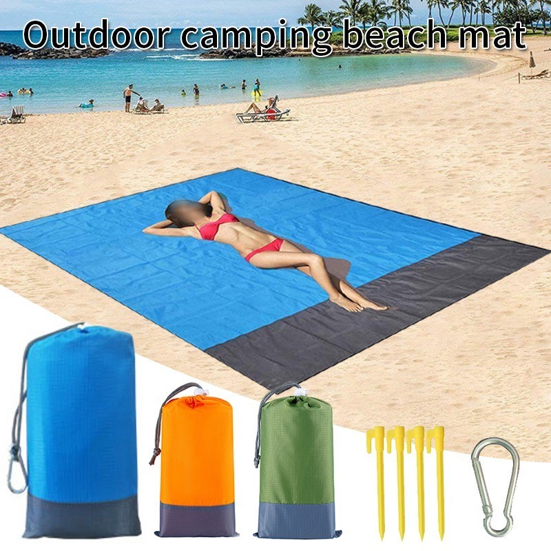 2x2.1cm Large Waterproof Beach Mat Anti sand Blanket Folding Camping Mat Pocket Portable Mattress Lightweight Outdoor Picnic Pad Shopee Philippines