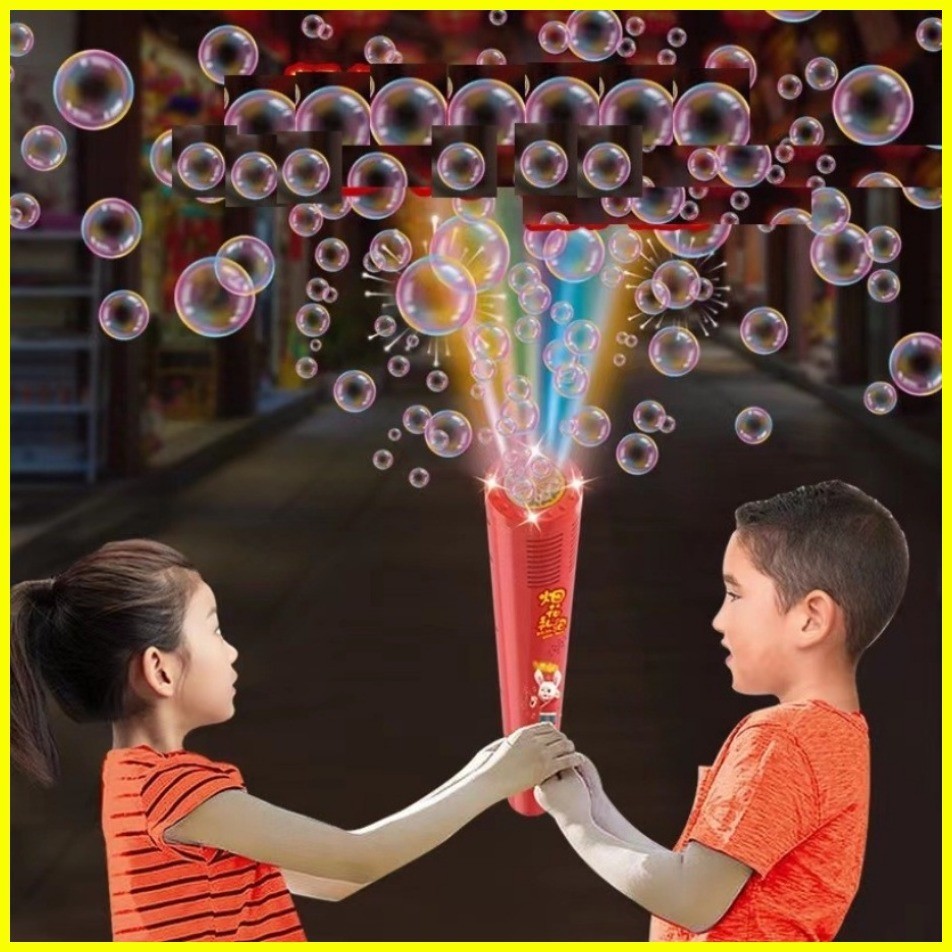 ☸ 【Handheld】Automatic Fireworks Bubble Machine Handheld With Flash ...