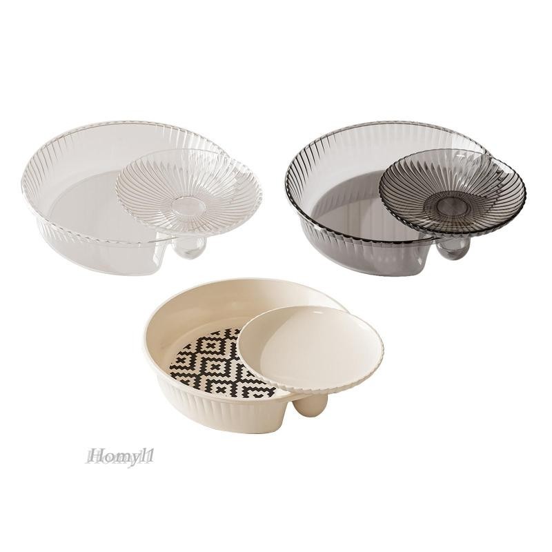 [Homyl1] Decorative Fruit Bowl Snack Tray Tiered Fruit Basket for