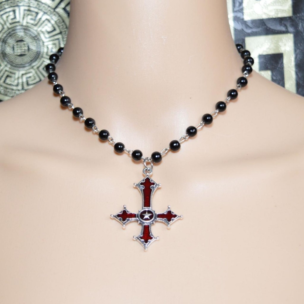 Dark European American Unique Fashion Cross Necklace Gothic Hip Hop ...