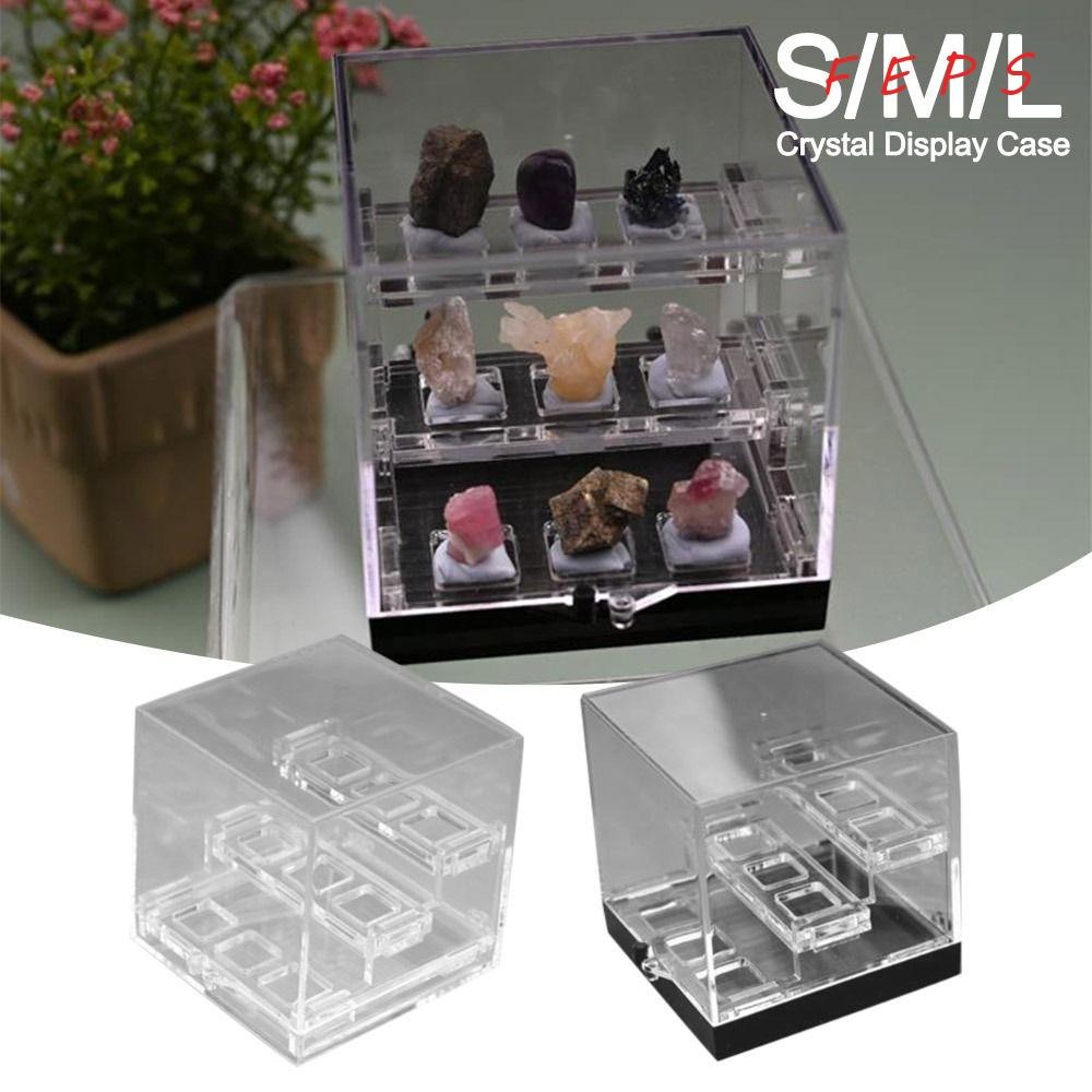 FEPS Crystal Display Transparent Storage Box Acrylic Display Case ...
