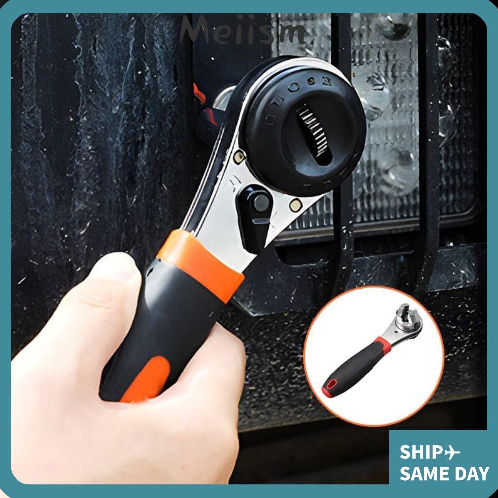 MEIISM Adjustable Ratchet Wrench, Large Torque Adjustable Manual ...
