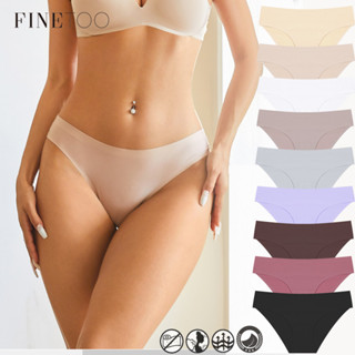Cheap FINETOO 5PCS/Set M-XXL Cotton Panties Women's Letter Thong Girls  Brazilian Panty Sexy Lace Underwear For Woman Lingerie Bikini