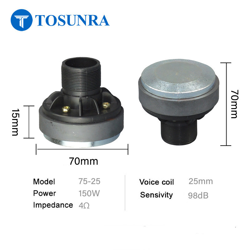 TOSUNRA TWEETER 150W/200W/400W 500W 8Ω Tweeter Driver Unit, Compression ...