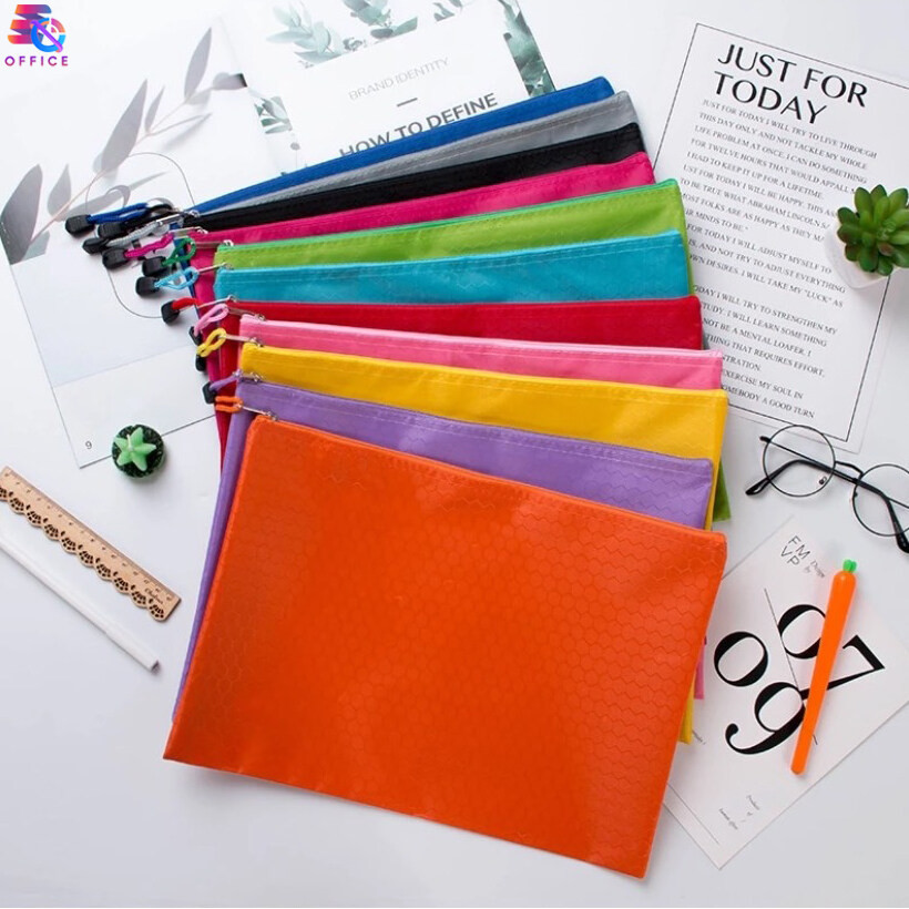 Waterproof Zipper Bag File Folder Zip Pocket Size A6 A5 B5 A4 B4 ...