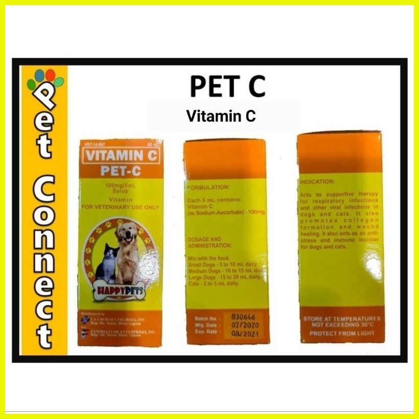 【hot sale】 Pet C Vitamin C (Sodium Ascorbate) 100mg/mL for Dogs and