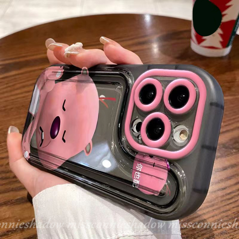 Lovely Couple Cartoon Pink Loopy Case Compatible for IPhone 7Plus11 13