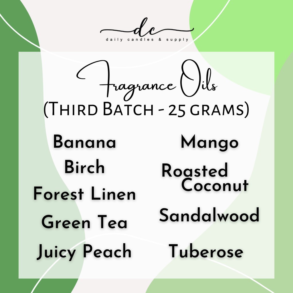 ♞Daily Candles BATCH 3 FRAGRANCE OIL for Candle and Soap Making (Oil
