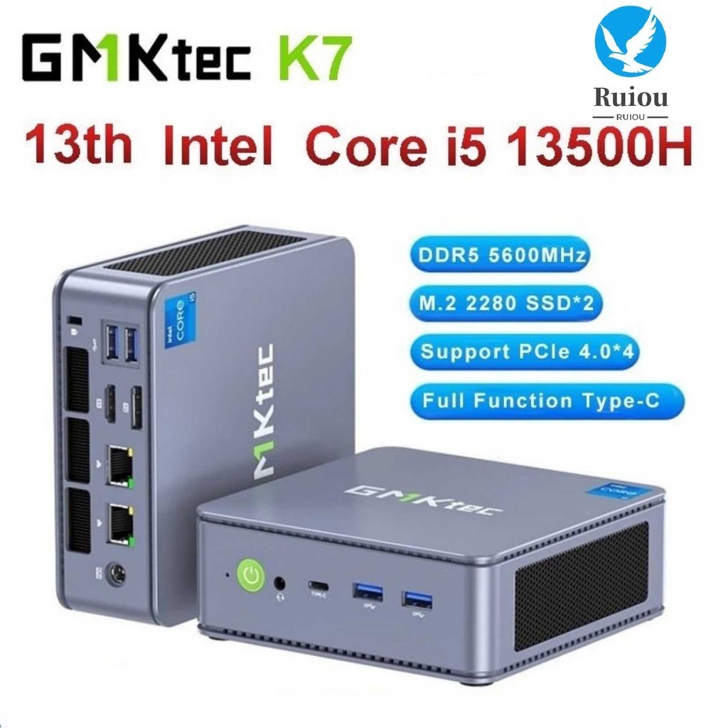 GMKtec K7 Mini PC 13th Intel Core i5 13500H DDR5 SSD 2.5G Lan WiFi6 BT5 ...