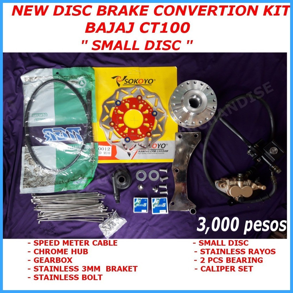 BAJAJ CT100 SMALL DISC BRAKE Conversion Kit 3,000, BAJAJ CT100 ...