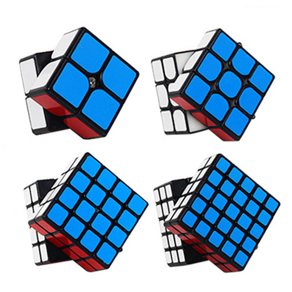 Shengshou Mr M Magnetic 2x2 3x3 4x4 5x5 Speed Cube Black With Sticker