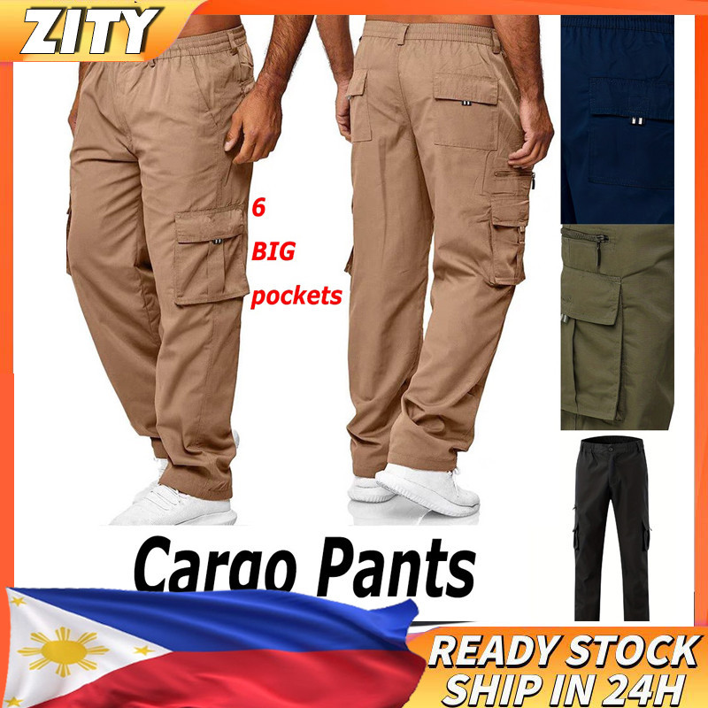 Cargo pants with big pockets best sale