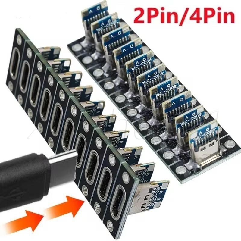 5pcs TYPE-C Female Charging Port - 2Pin 4Pin Female Connector Jack ...